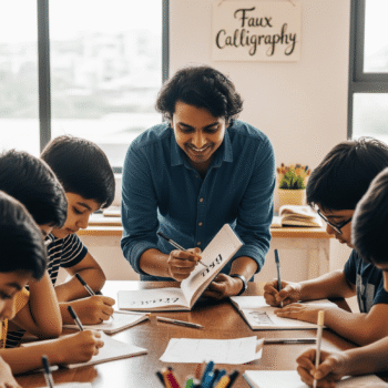 Faux Calligraphy Program For Kids