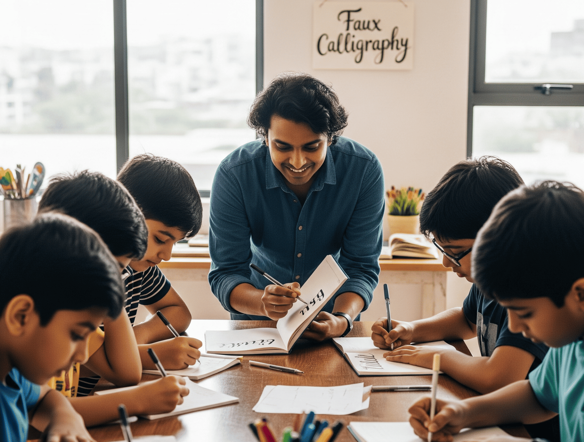 Faux Calligraphy Program For Kids