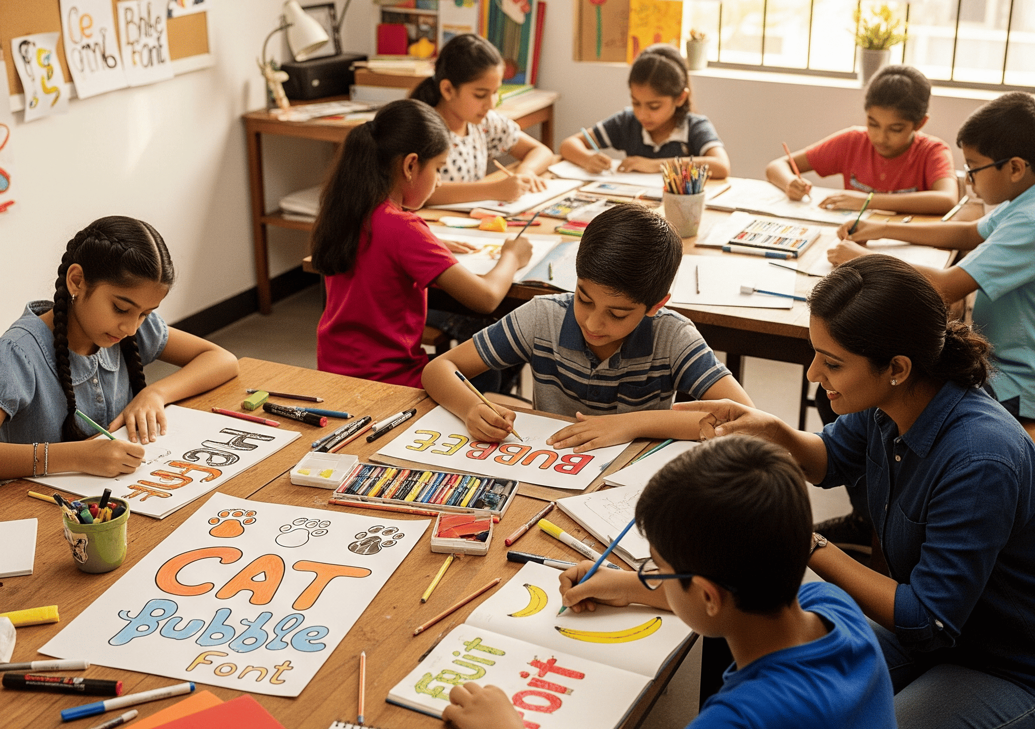 Creative Lettering Styles For Kids